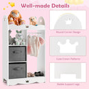 Kids Dress up Storage Costume Closet with Mirror and Toy Bins-White by LJGDeals