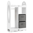 Kids Dress up Storage Costume Closet with Mirror and Toy Bins-White by LJGDeals