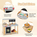 Outdoor Kid's Mud Kitchen Set with Detachable Water Box for Toddlers Over 3