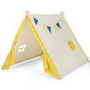 Kids Play Tent with Solid Wood Frame Holiday Birthday Gift & Toy for Boys & Girls-Yellow by LJGDeals