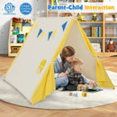 Kids Play Tent with Solid Wood Frame Holiday Birthday Gift & Toy for Boys & Girls-Yellow by LJGDeals