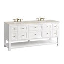 James Martin Breckenridge 72" Double Bathroom Vanity, Bright White