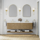James Martin Allamari 72" Floating Double Bathroom Vanity, Dune Mist