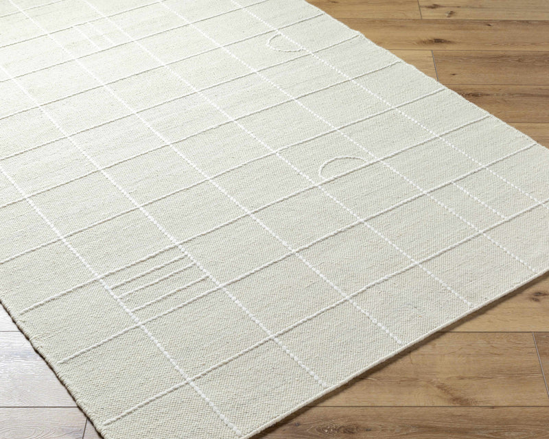 Tieve Off White Checkered Area Rug