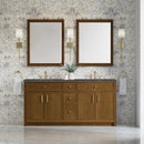James Martin Bellshire 72" Double Bathroom Vanity, Honey Oak