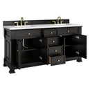 James Martin Brookfield 72" Double Bathroom Vanity, Black Onyx