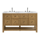 James Martin Breckenridge 60" Double Bathroom Vanity, Light Natural Oak