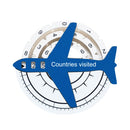 Travel Tracker 3D Colored Wooden World Map – Aqua