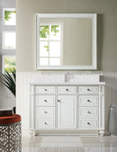 James Martin Bristol 48" Single Bathroom Vanity, Bright White