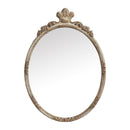 Traditioanl Oval Mirror With Wood Frame Rustic Decor Wall Mirror