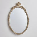 Traditioanl Oval Mirror With Wood Frame Rustic Decor Wall Mirror
