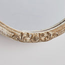 Traditioanl Oval Mirror With Wood Frame Rustic Decor Wall Mirror