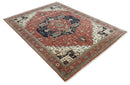 Traditional 9.11x13.8 Hand knotted Premium Fine Brown, Black and Ivory wool Area Rug by The Rug Decor