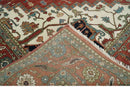 Traditional 9.11x13.8 Hand knotted Premium Fine Brown, Black and Ivory wool Area Rug by The Rug Decor