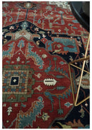 Traditional 9.11x13.8 Hand knotted Premium Fine Brown, Black and Ivory wool Area Rug by The Rug Decor