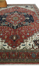 Traditional 9.11x13.8 Hand knotted Premium Fine Brown, Black and Ivory wool Area Rug by The Rug Decor