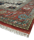 Traditional 9.11x13.8 Hand knotted Premium Fine Brown, Black and Ivory wool Area Rug by The Rug Decor