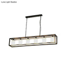 GobekUsa Traditional Black/Brass Island Pendant Light with Opal Glass - 5/6 Lights