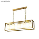 GobekUsa Traditional Black/Brass Island Pendant Light with Opal Glass - 5/6 Lights
