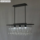 GobekUsa Traditional Black Island Pendant Light with 3 Clear Glass Rectangles: Warm/White Light
