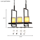 GobekUsa Traditional Black Marble Pendant Light with Metal Wine Glass Rack - 3/5 Heads Cylinder Island Fixture