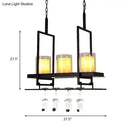 GobekUsa Traditional Black Marble Pendant Light with Metal Wine Glass Rack - 3/5 Heads Cylinder Island Fixture