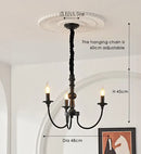 GobekUsa Black Metal Chandelier 8 Heads Pendant Lights for Home Decor