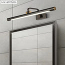 GobekUsa Adjustable Tubular LED Vanity Mirror Light - Traditional Black Metal Wall Lighting