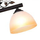 GobekUsa Traditional White Glass Barrel Pendant Light with Birds - 3-Light Black Dining Room Island Fixture