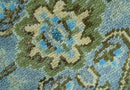 Traditional Blue And Gray Oushak Hand knotted Wool Area Rug by The Rug Decor