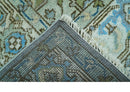Traditional Blue And Gray Oushak Hand knotted Wool Area Rug by The Rug Decor