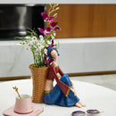 GobekUsa Cute Girls Storage Tray Resin Ornaments, Home Decor Crafts & Office Desk Figurines