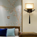 GobekUsa Elegant Fabric Wall Lamp for Living Room Bedroom, Modern LED Lighting Fixtures