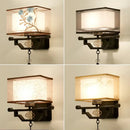 GobekUsa Elegant Fabric Wall Lamp for Living Room Bedroom, Modern LED Lighting Fixtures