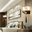 GobekUsa Elegant Fabric Wall Lamp for Living Room Bedroom, Modern LED Lighting Fixtures