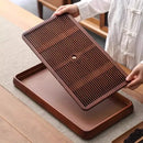GobekUsa Bamboo Tea Tray Dual Purpose Kung Fu Tea Set Water Storage Tea Board