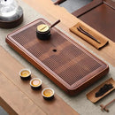 GobekUsa Bamboo Tea Tray Dual Purpose Kung Fu Tea Set Water Storage Tea Board