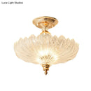 GobekUsa Traditional Crystal Ceiling Light with Scalloped Design and 3 Lights in Black/Gold - Ideal for Dining Room (12"/16" Wide)