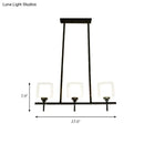 GobekUsa Traditional Cylinder Island Dining Room Lamp with White Glass Shades - 3/4 Hanging Lights