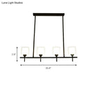 GobekUsa Traditional Cylinder Island Dining Room Lamp with White Glass Shades - 3/4 Hanging Lights