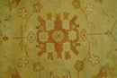 Traditional Design Antique beige and rust 8x10 Hand Knotted Wool Area Rug