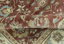 Traditional Design Red And Beige 8x10 Hand Knotted wool rug