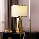 GobekUsa Traditional Drum Shade Nightstand Light for Living Room - Single Table Lamp with Fabric Shade