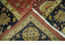 Traditional Fine Turkish design Rust And Beige 8x10 Hand Knotted Wool Area Rug