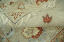 Traditional Floral 8x10 Beige Hand Tufted Oriental distressed wool area rug by The Rug Decor