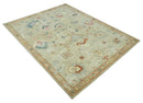 Traditional Floral 8x10 Beige Hand Tufted Oriental distressed wool area rug by The Rug Decor