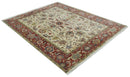 Traditional Floral Beige and Brown Vintage Style Hand knotted 8x10 wool Area Rug by The Rug Decor