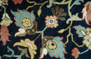 Traditional Floral Blue and Ivory Fine Hand Knotted 9x12 wool area rug by The Rug Decor