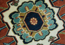 Traditional Floral Blue, Ivory and Rust Hand Knotted 9x12 wool area rug by The Rug Decor