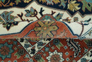 Traditional Floral Blue, Ivory and Rust Hand Knotted 9x12 wool area rug by The Rug Decor